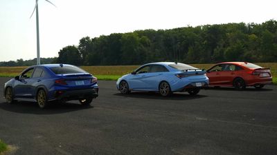 See Hyundai Elantra N, Honda Civic Si Drag Race Tuned Subaru WRX