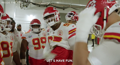 A mic’d up Chris Jones fired up his Chiefs teammates before Super Bowl 57 with an epic pregame speech