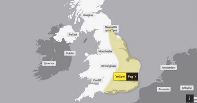 UK weather: Met Office issues severe weather warning as fog threatens travel chaos