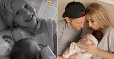 Stacey Solomon melts hearts with adorable video of Rex cuddling baby Belle