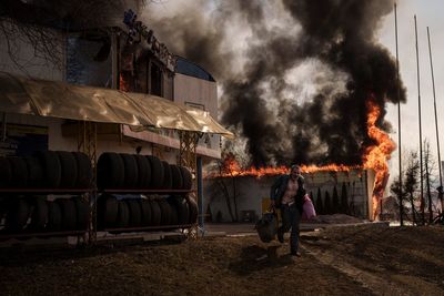 AP PHOTOS: In Ukraine, searing images capture a year of war