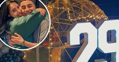 Newcastle United's Miguel Almiron has epic back garden cinema party for his 29th birthday