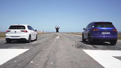 VW Golf 8 R Drag Races Tiguan R In Family TSI Feud