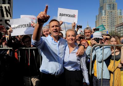 Russia's Navalny and wife Yulia exchange Instagram Valentines