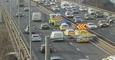 Man in hospital after crash on motorway near Paisley