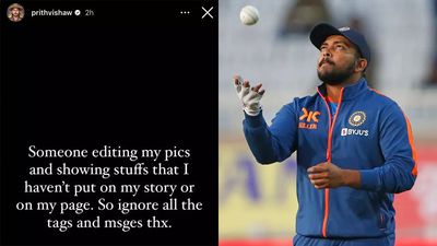 Prithvi Shaw denies posting Valentine's Day story, calls his viral picture 'edited'