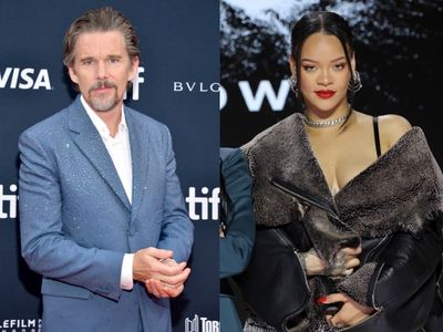 Ethan Hawke jokes about viral Rihanna photos as he apologises to son for swapping courtside seats