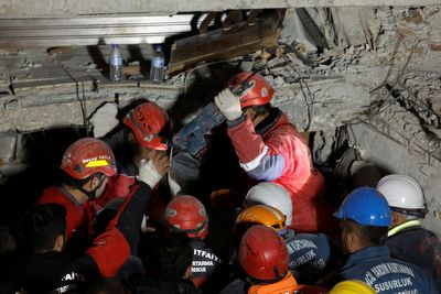 Ukrainian rescuers pull woman alive from rubble 8 days after Turkey quake