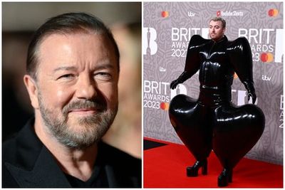 Ricky Gervais divides opinion after taking a pop at Sam Smith’s BRIT Awards outfit