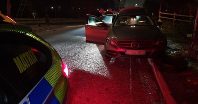 Mercedes driver found with half-empty gin bottle after weaving across M62