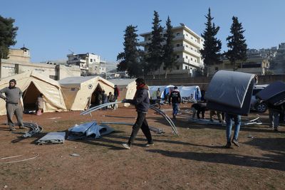 Syria quake's displaced join millions already living in tents