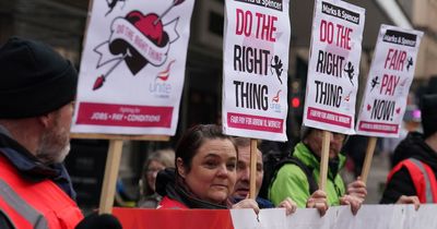 Protest at M&S store in Glasgow over retailer's use of pay dispute delivery group