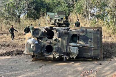 Tank crashes in military drill, killing two