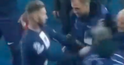 Sergio Ramos SHOVES photographer after PSG defeat as seething Spaniard loses his rag with shocked snapper