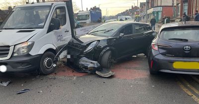 Driver rammed into unmarked police car during chase