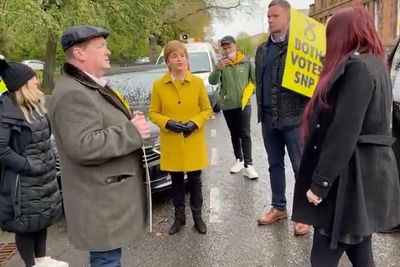 WATCH: Nicola Sturgeon deals with far-right extremists at polling station