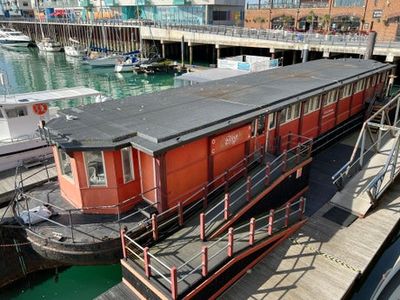 Push the boat out: 95-foot Brighton barge going for free — if you can get it out of the marina