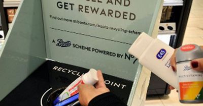 Boots offers advantage card points for recycling your empty make-up products