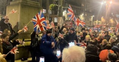 Hundreds of Unionists gather in Glasgow's George Square following Nicola Sturgeon's resignation