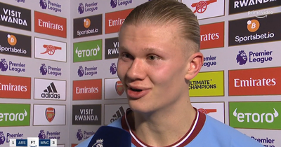 Erling Haaland praises Arsenal after scoring in Man City win