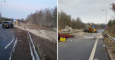 M6 slip road to stay CLOSED tonight and tomorrow after vehicle overturns