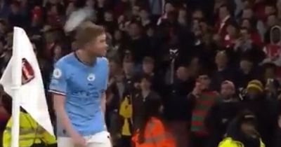 Kevin De Bruyne's reaction to furious Arsenal fans as he dodged bottles spoke volumes