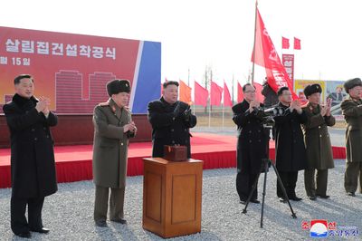 North Korea’s Kim Jong Un breaks ground for apartments, farm