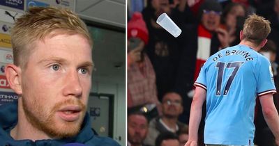 Kevin De Bruyne mocks furious Arsenal fans on Instagram after bottles thrown at him