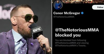 Conor McGregor blocks football coach after being branded "a leach" during row