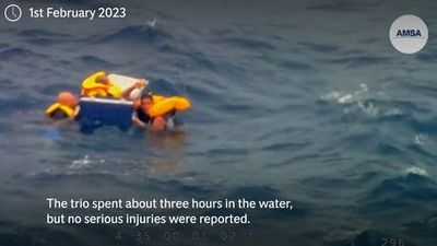 Men clinging to cooler rescued off Australia