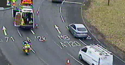 Crash closes major Edinburgh roundabout as emergency services race to scene