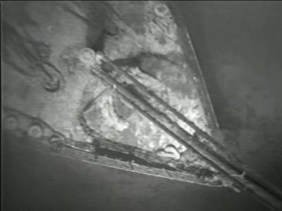 Newly released footage of a 1986 Titanic dive reveals the ship's haunting interior