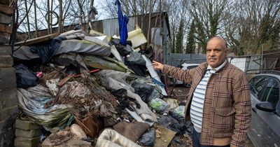 Monster 7ft mountain of junk abandoned in street plagued by rubbish and rats