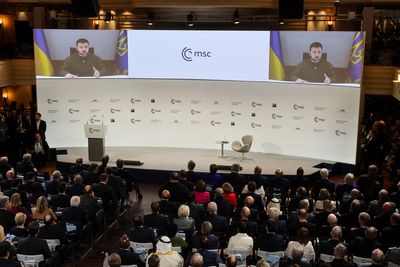 Zelenskiy to Munich leaders: we need weapons fast to beat 'Goliath' Russia
