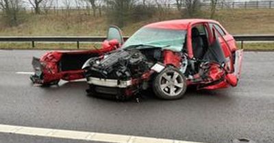 Audi driver 'walks off' M6 after horror smash before van stolen at knifepoint in nearby services