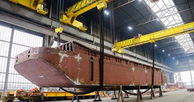 Harland and Wolff's Belfast yard completes first barge destined for River Thames