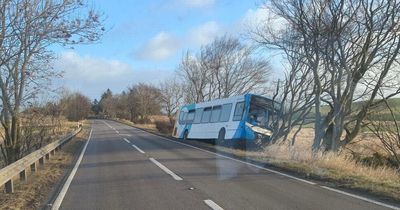Bus blown off road amid Storm Otto high winds as driver rushed to hospital