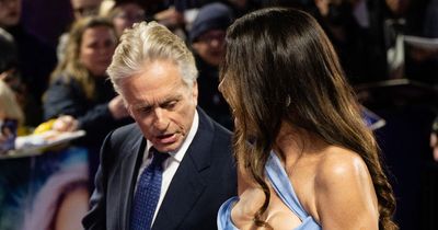 Michael Douglas can't look away from wife Catherine Zeta-Jones at Ant-Man premiere