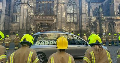 Edinburgh locals line Royal Mile at hero Jenners firefighter Barry Martin's funeral