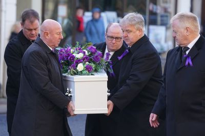 Mourners wear purple at funeral for teenager Holly Newton