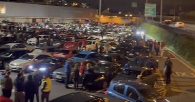 Late-night car meet at Cork city shopping centre attended by hundreds