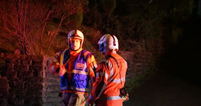 Car crashes into garden wall and causes gas leak on major Rochdale road