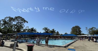 Olia said yes: Hunter couple's engagement captures hearts across Newcastle after sky high proposal