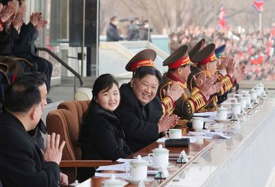 North Korean leader brings daughter to soccer match