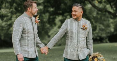 Dublin groom wows guests with beautiful intercultural wedding suits