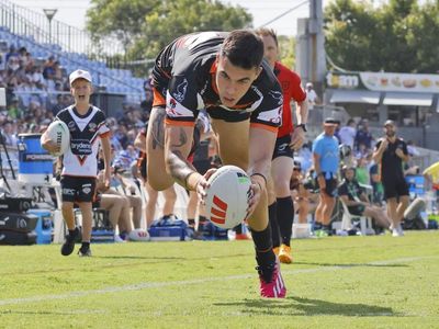 Tigers offer hope in NRL pre-season mauling of Canberra