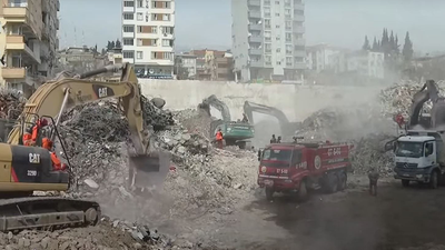 Watch: Crews continue to trawl through Turkish earthquake rubble in search of survivors