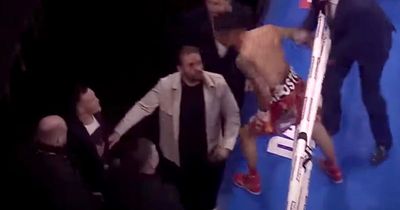 Mauricio Lara spits at Josh Warrington moments after knocking out Leigh Wood