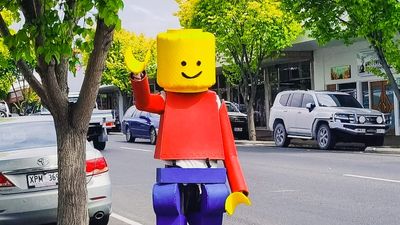 Meet the Human Lego Man walking Mt Gambier to bring joy to his community