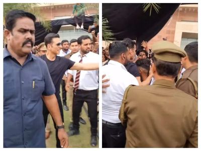 Security tackles a fan who jumped barricades to meet Akshay Kumar; here's how the actor REACTED!